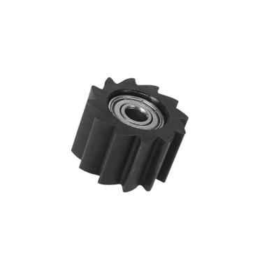 Imagem de INFINAUTO Guia de roda tensor deslizante de corrente de furo de 8 mm em formato serrilhado preto para Kawasaki KX250F KX450F Bike 2006-2016 Design elegante