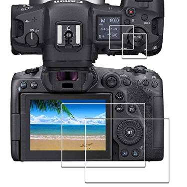 Imagem de iDaPro [2 peças protetoras de tela para Canon EOS R5/EOS R1/EOSR5 /EOSR1+[2 peças] Protetor de tela de vidro superior, vidro temperado, dureza 9H, anti-arranhões, antibolhas