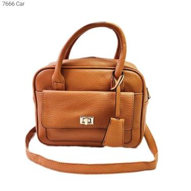 Imagem de Bolsa Feminina estilo Baú de Mão / Transversal 7666 - H2 Bolsas, Caram