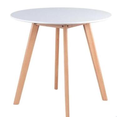 Imagem de Mesa De Jantar Redonda Leda 80cm Branca - UNIVERSAL MIX