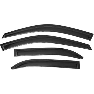 Imagem de Fita TYG na viseiras de janela serve para Toyota Corolla 1993-1997 (apenas Sedan), defletores de vento de janela automáticos laterais, ventshade, protetores de chuva para carros/caminhões