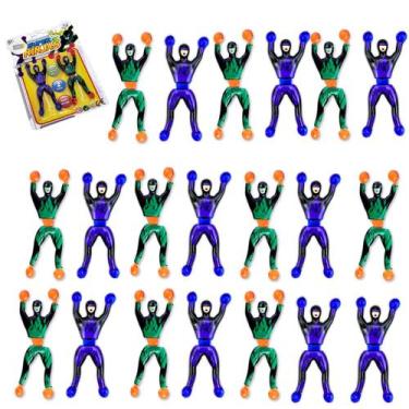 Imagem de Kit 20 Boneco Ninja Gruda Na Parede De Brinquedo Infantil - Europio
