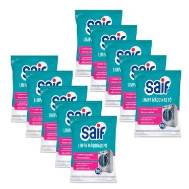Imagem de Kit 10 Limpa Maquina de Lavar Roupa Sachê Higienizador 80g S/ Cloro Li