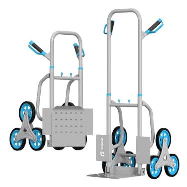 Imagem de Teprovo Carrinho De Mão Para Subir Escadas 440 Lb, Carrinho De Transporte Resistente Para Escadas, Carrinho De Subir Escadas Dobrável Com Tubo De Aço Reforçado E Atualizado Com Seis Rodas E Alça Tel