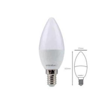 Imagem de Lâmpada vela led leitosa c35 - 2.400k - 4w - e14 - bivolt - CRISTALLUX