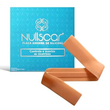 Imagem de NullScar Reta L - Fita de Silicone Adesivo Pós-Cirúrgica para Cicatrizes Grandes - Com Óleo de Rosa-Mosqueta e Vitamina E - Reutilizável - 5 x 55 cm - Caixa com 1 Unidade