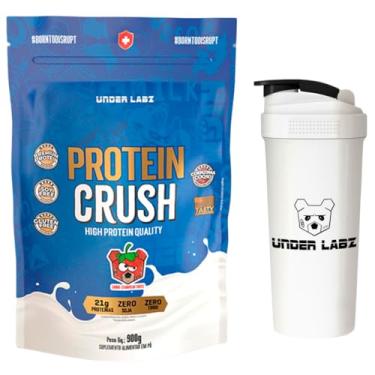 Imagem de Combo Under Labz - Whey Protein Crush 900g - Sabor Morango + Coqueteleira