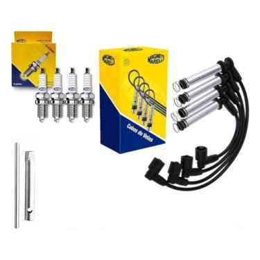 Imagem de Kit Cabos E Velas Agile Corsa Meriva Montana Prisma 1.4 8v + Chave