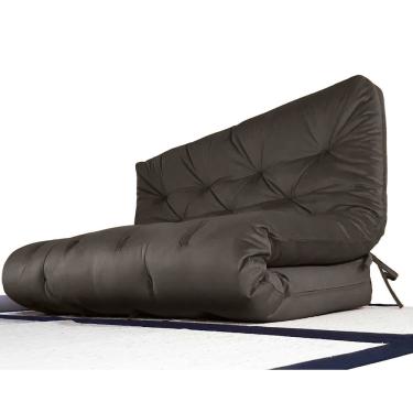 Imagem de Colchão Futon King Dobrável Sofa Cama Sarja Impermeável Chumbo