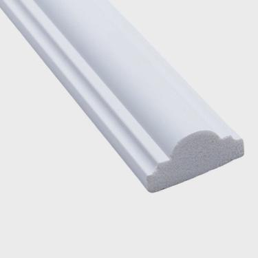 Imagem de Kit com 10 Barras Rodameio de Poliestireno 4,1cm X 20mm Liso 24m Branco