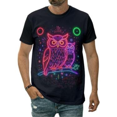 Imagem de Camiseta Coruja Elegância Inteligência Natureza Voo Noturno - Darkwood