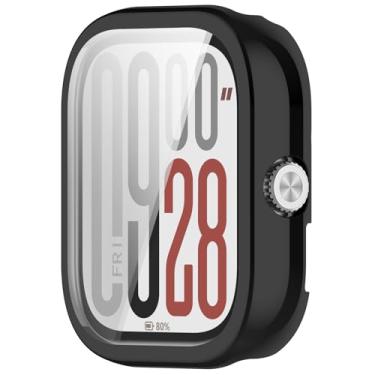 Imagem de AWADUO Capa protetora de TPU compatível com Redmi Watch 5/Watch5 eSIM, capa protetora para smartwatch macia e durável para homens e mulheres (preto)