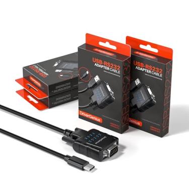 Imagem de DriverGenius USB232A-E-C | Adaptador USB-C para Serial/RS232 (DB9) – Uma ferramenta confiável para programação PLC, controle de robô, aquisição de dados e desenvolvimento de sistema integrado 【4 peças