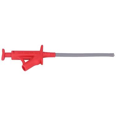 Imagem de Teste Fios de Jumper de Clipe de Gancho Lead Multímetro Auto Corrente Flexível J.30042 Jack de Banana de 4 Mm para Acessórios de Teste Eletrônico (Vermelho)