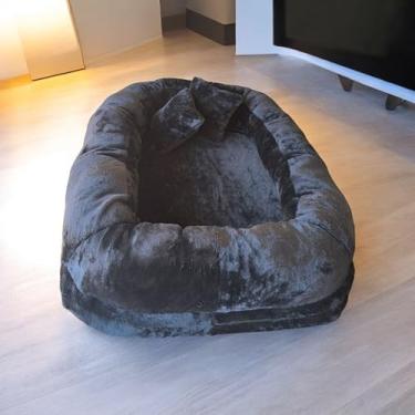 Imagem de Puff Familia Aréa De Descanso Ninho Sofá Cama Adulto 1 Uni (PRETO)