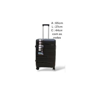 Imagem de Mala de viagem para 23kg Polipropileno Central (PRETO)