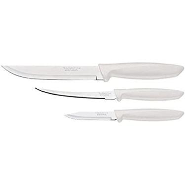 Imagem de Jogo de Facas 3 Peças, Tramontina, Plenus 23498313, Branco