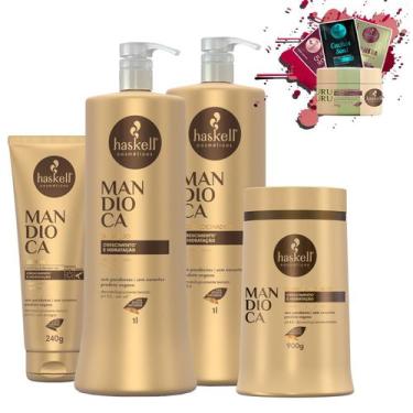 Imagem de Kit Haskell Mandioca Sh + Cond Mascara 1L Leave In 240g