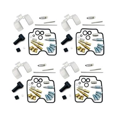 Imagem de 4 conjuntos de kit de reparo de carburador versão para YM XJR400 4HME F G/H J K l RH02J 2001~2007 com diafragma flutuante e vácuo