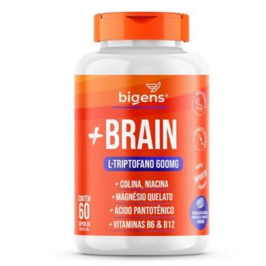 Imagem de Plus Brain L-Triptofano 600mg Bigens 60 Capsulas, Sem Sabor