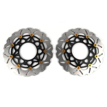 Imagem de Discos de freio dianteiros flutuantes para Suzuki GSX-S950 ABS 2021-2024, GSX-S1000 2015-2024, GSX-S1000 ABS 2015-2024, GSX-S1000F 2015-2022, peças de acessórios de reposição de motocicleta pretas