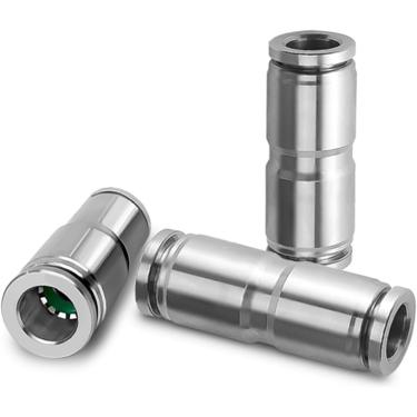 Imagem de 304 Aço Inoxidável Metal Pneumático Conector Rápido Pu Pg Diâmetro Variável Traqueia Mangueira 6 8 10 12 14 16mm Compressor Conector, Pu-8