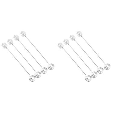 Imagem de PRETYZOOM 8 Pçs Agitadores de Coquetel Colher de Mistura de Coquetel Xarope de Café Liquidificador Espumador Xarope Dipper Vareta de Mistura Colheres de Mistura Primavera Palitos Swizzle Colher de Aço