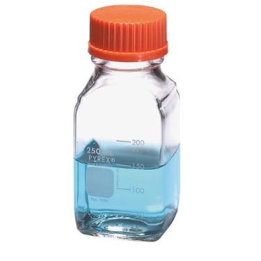 Imagem de Pyrex 1396-100 1396 Garrafa de mídia de vidro, quadrada, 100 ml, 10/cs