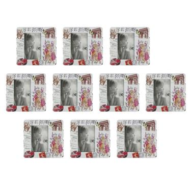 Imagem de Porta Retrato 10x15 Fotografia Kit 10 Unidades Moldura Arco Do Triunfo Enfeite Decoraçao Casa Mesa