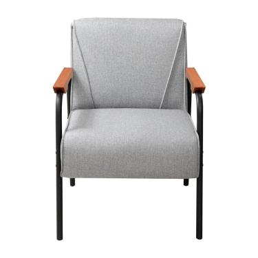 Imagem de Conjunto Com 2 Poltronas E Namoradeira Decorativa Jade Sala De Estar Cinza