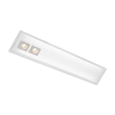 Imagem de Plafon Embutir Box Com Aba Branco 4xt8 120cm + 2xmr16 - Usina Iluminação