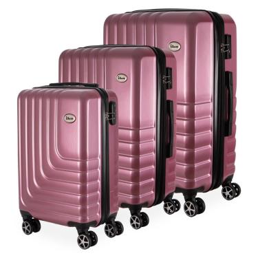 Imagem de Conjunto De Malas De Viagem Abs Expansível Ika Flex Cadeado Tsa Rodas Duplas 3pcs P/m/g...