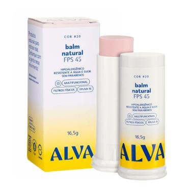 Imagem de Alva Balm Natural Fps 45 Cor 20 - Base Protetor 16,5g
