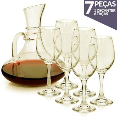 Imagem de Conjunto De 6 Taças 320ml E Decanter 1,5l Em Vidro Gourmet