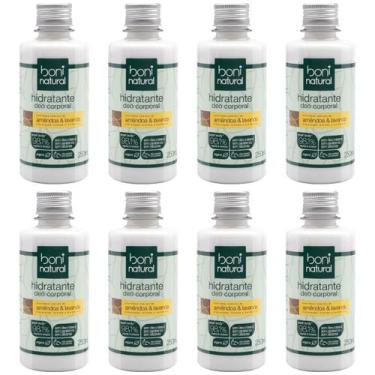 Imagem de Kit 8 Hidratante Corporal Boni Natural Amendoa e Lavanda
