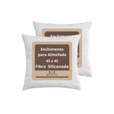 Imagem de Kit 2 Enchimento para Almofadas Fibra Siliconada 45x45 cm - ABL Almofa