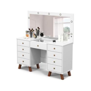 Imagem de Penteadeira com Espelho Eloa Branca - Patrimar