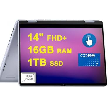 Imagem de DELL Laptop Inspiron 14 7440 2 em 1 35.6 cm FHD+ tela sensível ao toque antirreflexo Intel 10-core 7 150U Processador 16GB RAM SSD 1TB Backlit FHD Câmera ExpressCharge MaxxAudio Pro Win11 Azul