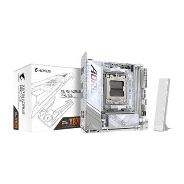 Imagem de GIGABYTE Placa mãe X870I AORUS PRO ICE AMD AM5 LGA 1718, Mini-ITX, DDR5, 2X M.2, PCIe 5.0, USB-C, WIFI7, LAN 2,5GbE, EZ-Latch, Garantia de 5 anos