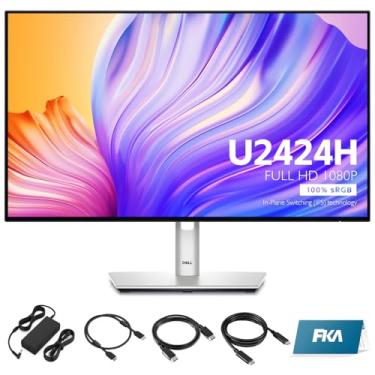 Imagem de FKA Monitor Dell Ultrasharp U2424H - 24", Full Hd (1080P) 1920 X 1080 A 120 Hz, 16:9 Ips, Tela De Computador Com Displayport, Cabos Hdmi E Usb, 1 Pacote (Novo)