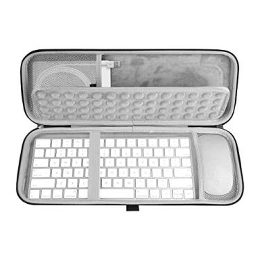 Imagem de GEEKRIA - Estojo De Transporte Para Teclado, Bolsa Viagem Protetora Rígida, Compatível Com Apple Magic (Mxcl3Ll/A) / Mk2A3Ll/A Mxck3Ll/A Mk293Ll/A, Combinado Mouse (Cinza Claro)