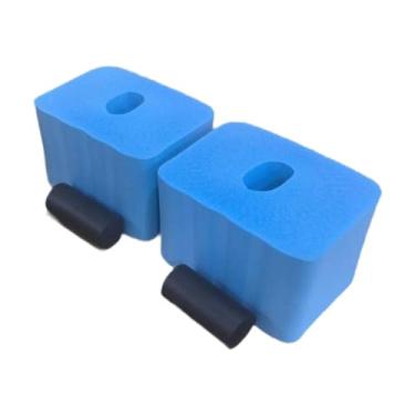 Imagem de Pegciuho Suporte para flexão Barra de flexão de esponja Protetor de mão/pulso Antiderrapante Fitness 2 peças Alças para, Azul