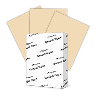 Imagem de Springhill Papel cartolina de 21,6 cm x 28 cm de cor marrom, Bristol de veludo de 30,4 kg, 147 gsm, 250 folhas (1 resma) – cartolina leve premium, papel para impressora Vellum com acabamento