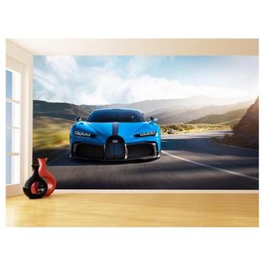 Imagem de Papel De Parede 3D Carro Bugatti Chiron Pista 3,5M Car14 - Você Decora