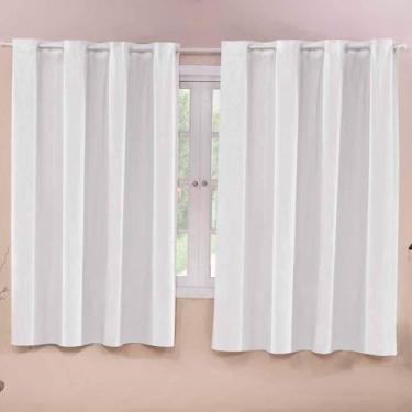 Imagem de Cortina Blackout para Quarto, Sala, Escritório, 2,20 x 1,30 com Ilhós, PVC, Várias Cores, Tecido Plástico Blecaute, Super Resistente. (BRANCA)