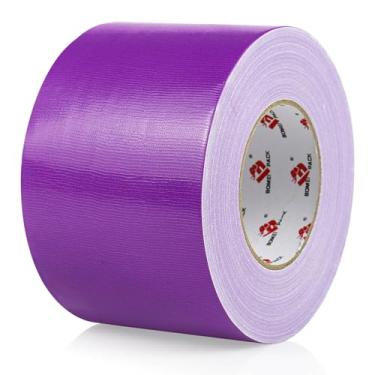 Imagem de BOMEI PACK Fita Adesiva Roxa De 4 Polegadas, Rolo Largo, Fita Adesiva Colorida Resistente De 9 Mil, 4 Polegadas X 60 Jardas, Forte, Flexível, Resistente A Todas As Condições Climáticas E Não Rasga