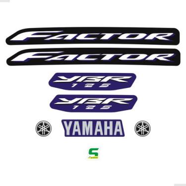 Imagem de Adesivos Para Yamaha Factor 125 Ybr 2010 Moto Roxa + Logos - SPORTINOX