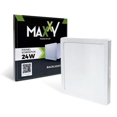Imagem de Painel Plafon Led 24w Quadrado Sobrepor 6500K Branco Frio