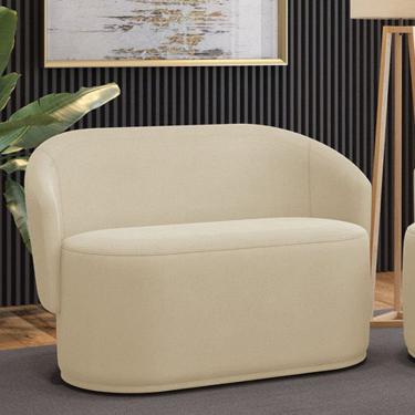 Imagem de Sofá 2 Lugares Namoradeira Orgânica para Sala Malu Suede M11 - D`Rossi