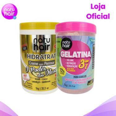Imagem de Kit Creme para Pentear O Poder dos Óleos + Gelatina modeladora de cach
